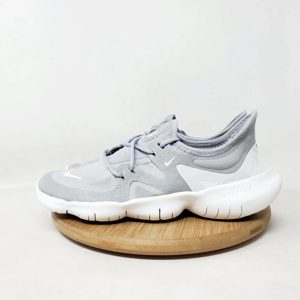 Nike Free RN 5.0 Shoes Womens 7 Wolf Grey Lightweight Barefoot Sneaker